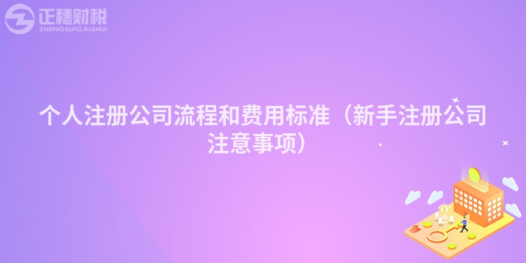 个人注册公司流程和费用标准（新手注册公司注意事项）