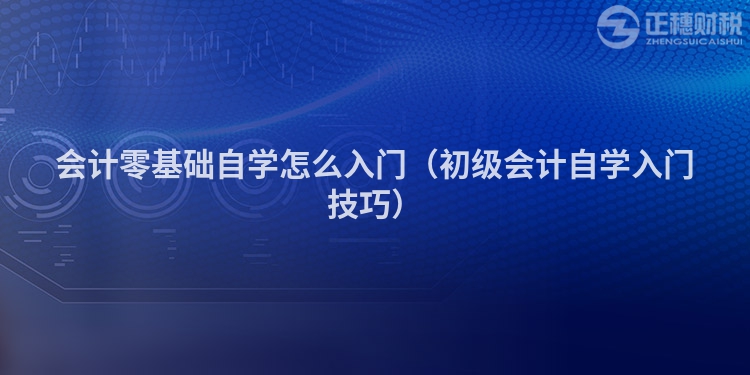 会计零基础自学怎么入门（初级会计自学入门技巧）