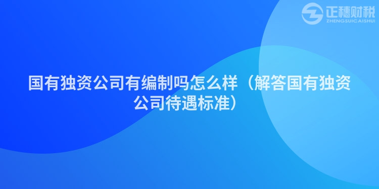 国有独资公司有编制吗怎么样（解答国有独资公司待遇标准）