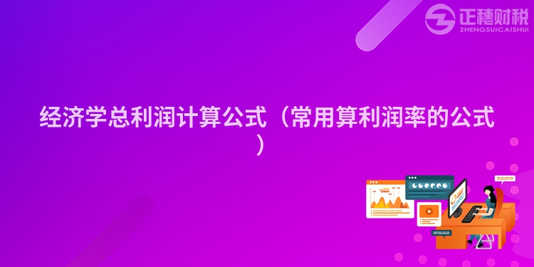 经济学总利润计算公式（常用算利润率的公式）