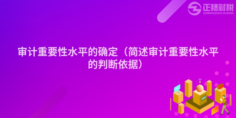 审计重要性水平的确定（简述审计重要性水平的判断依据）