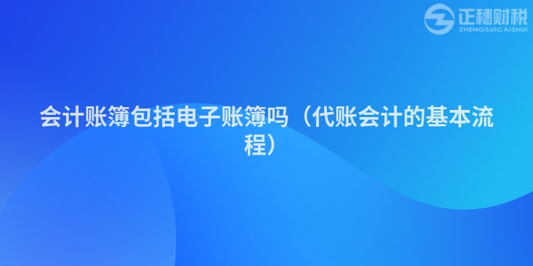 会计账簿包括电子账簿吗（代账会计的基本流程）