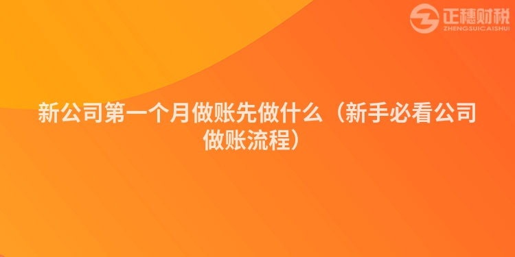 新公司第一个月做账先做什么（新手必看公司做账流程）