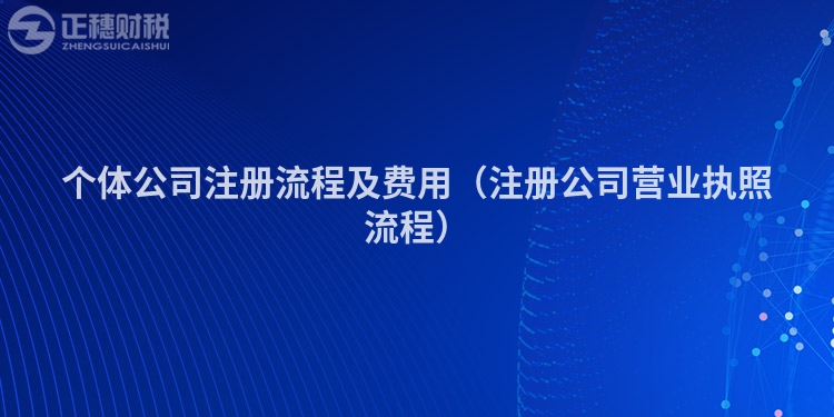 个体公司注册流程及费用（注册公司营业执照流程）