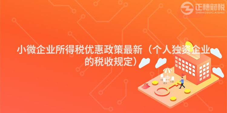 小微企业所得税优惠政策最新（个人独资企业的税收规定）