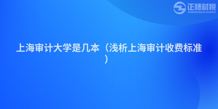 上海审计大学是几本（浅析上海审计收费标准）