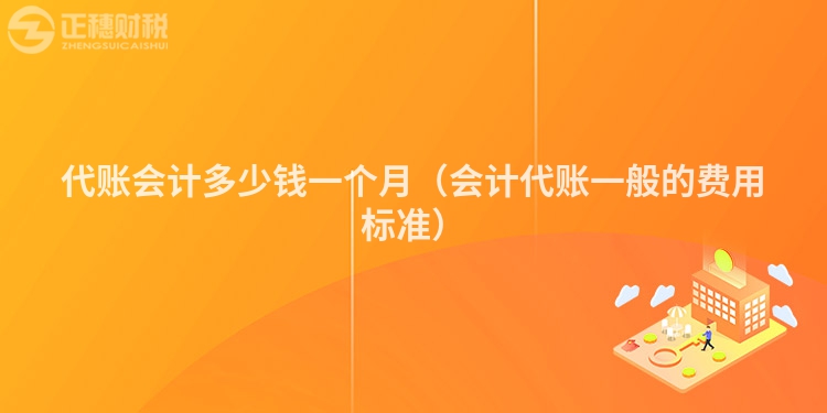 代账会计多少钱一个月（会计代账一般的费用标准）