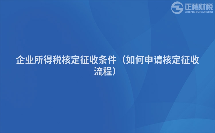 企业所得税核定征收条件（如何申请核定征收流程）